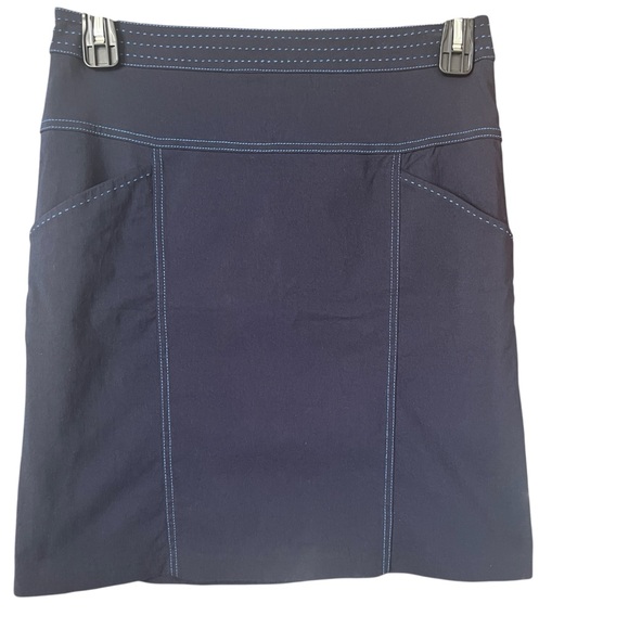 J. McLaughlin Mayer Skirt Blue SZ 6 Preppy Y2K Stretch Old Money Soccer Mom - Picture 3 of 7